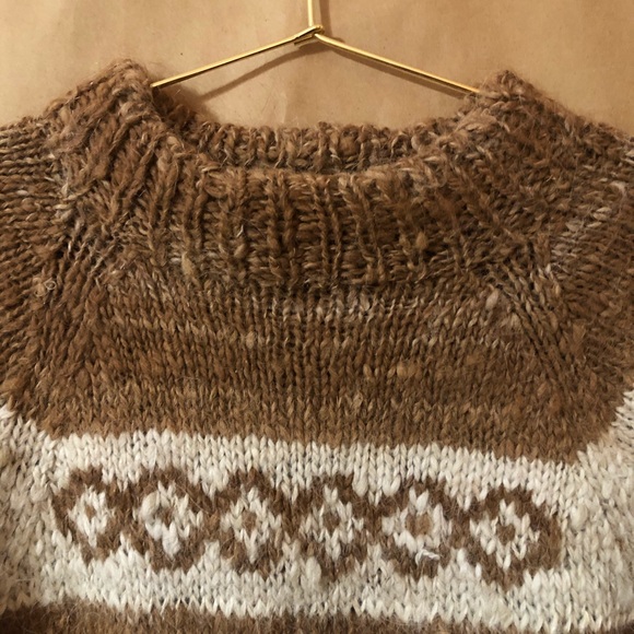 Handmade Bolivian Alpaca Wool Sweater Traditional Andean Folk Knit Pullover - Picture 2 of 12